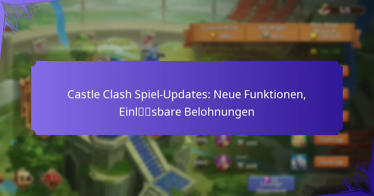 Castle Clash Spiel-Updates: Neue Funktionen, Einlösbare Belohnungen